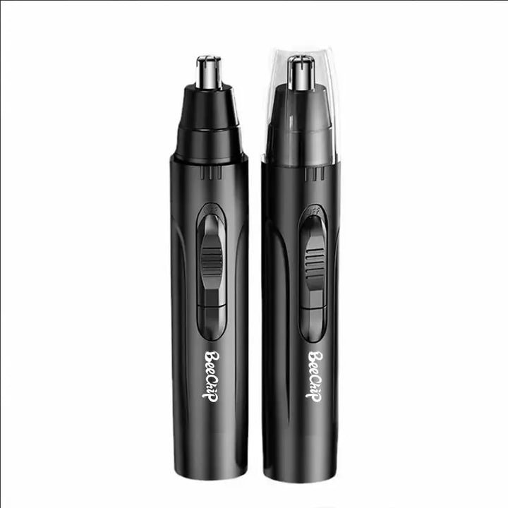 Unisex hair trimmer for nose and ears, illustrating its ease of use for quick, painless personal care