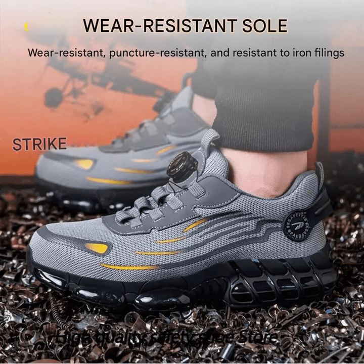 Comfortable ProGuard non-slip steel toe safety work shoes. Unisex protective footwear designed for long hours.