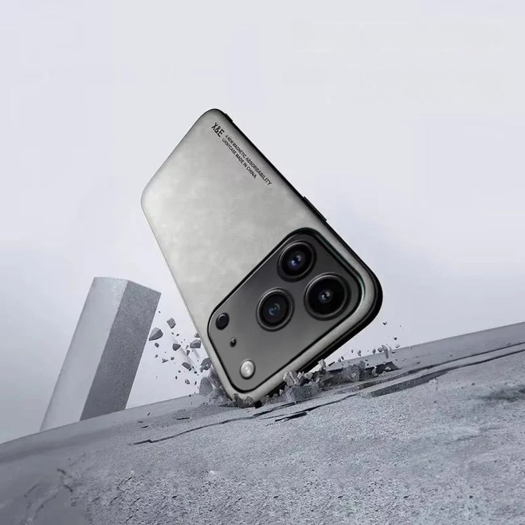 Slim & lightweight suede iPhone case, offering robust protection without bulk. Anti-scratch & stylish.