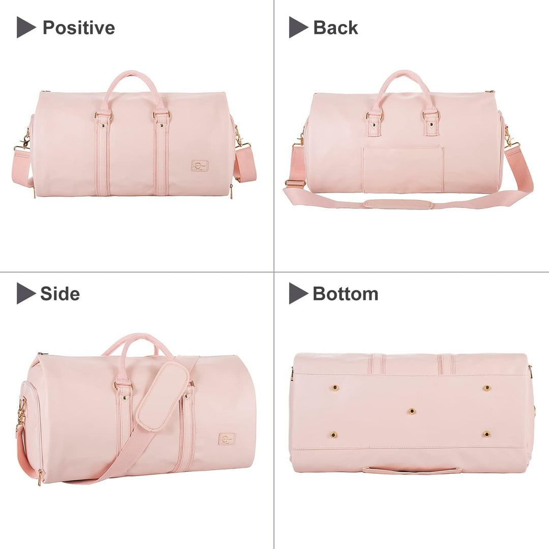 Mens stylish PU leather weekender bag, suitable for both casual and business travel.
