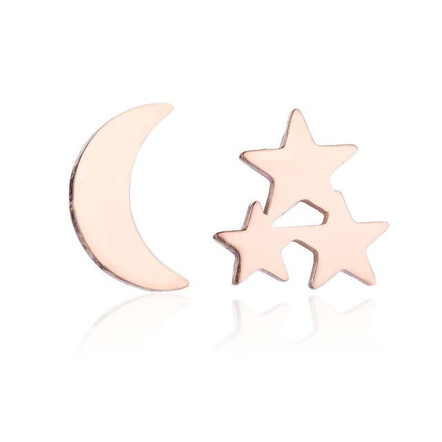 Minimalist yet bold punk stud earrings, unisex style for subtle edgy statements.