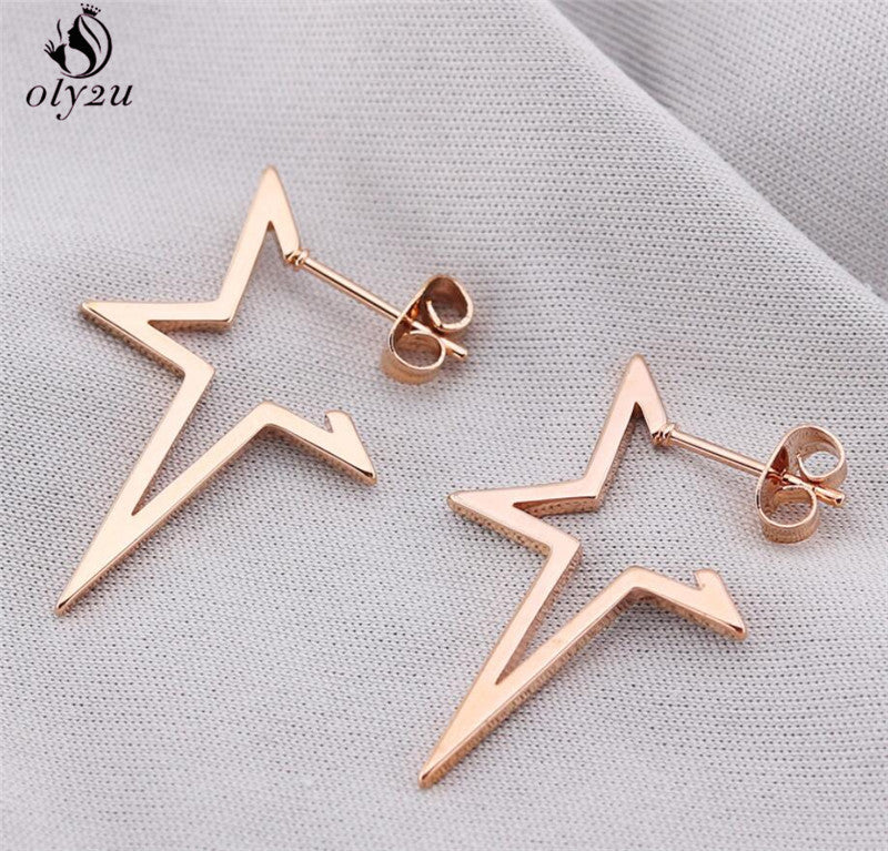 Trendy punk stud earrings, a must-have bold unisex accessory for current edgy fashion.