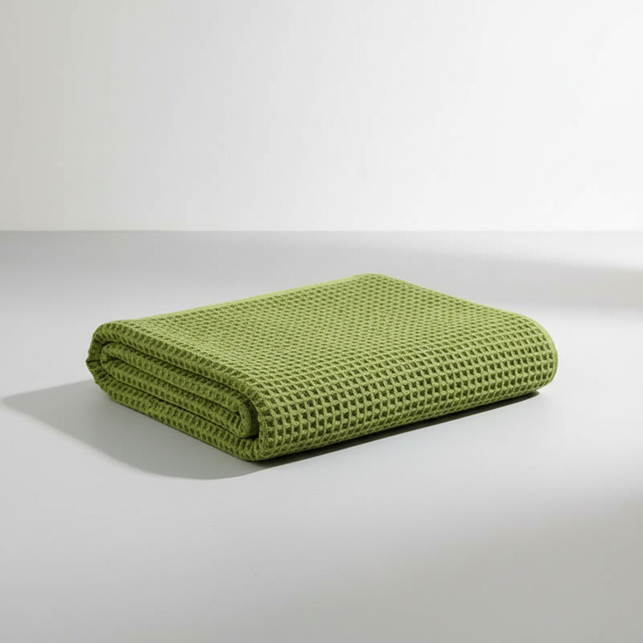 Luxury pure cotton waffle weave towel, a stylish & absorbent addition to any bathroom decor
