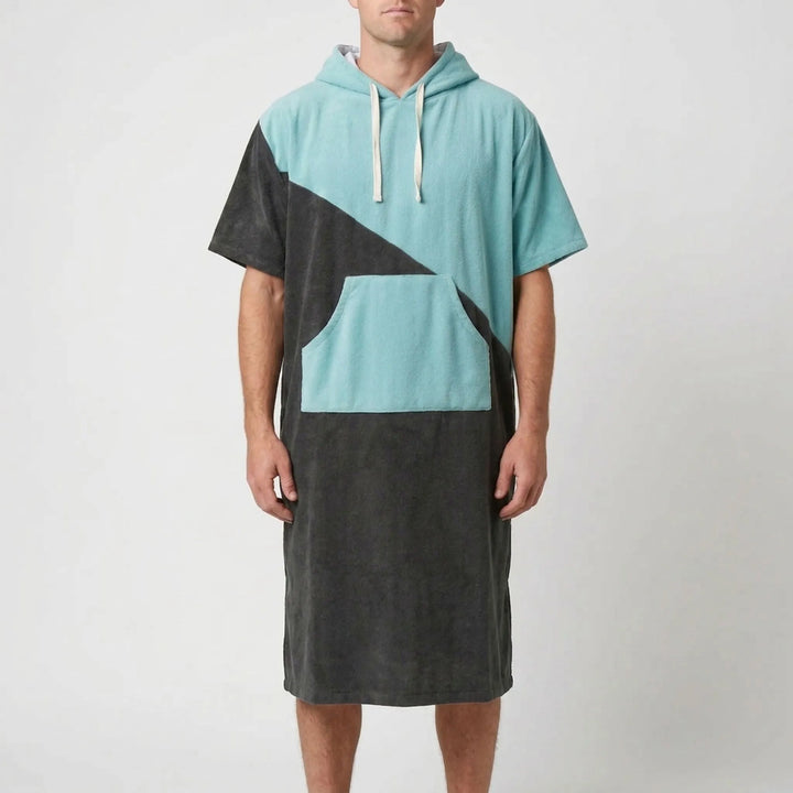 Practical quick-dry hooded swim coverup. Unisex changing poncho towel provides privacy at the beach, pool or lake.