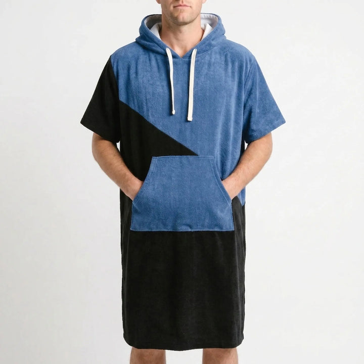 Durable quick-dry unisex hooded changing poncho, doubles as a comfy beach robe for all water activities & sports.