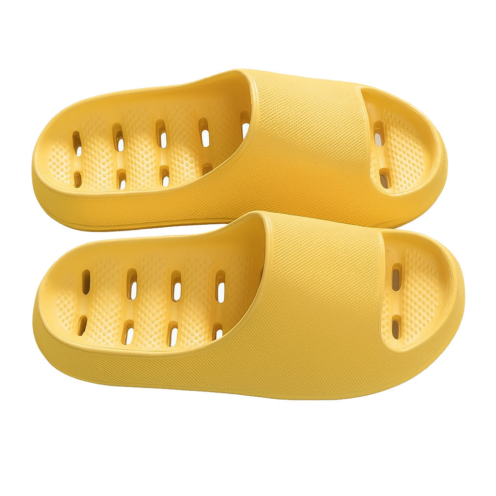 Ergonomic unisex quick-dry shower slippers with drainage for comfort. Ideal non-slip bathroom sandals.