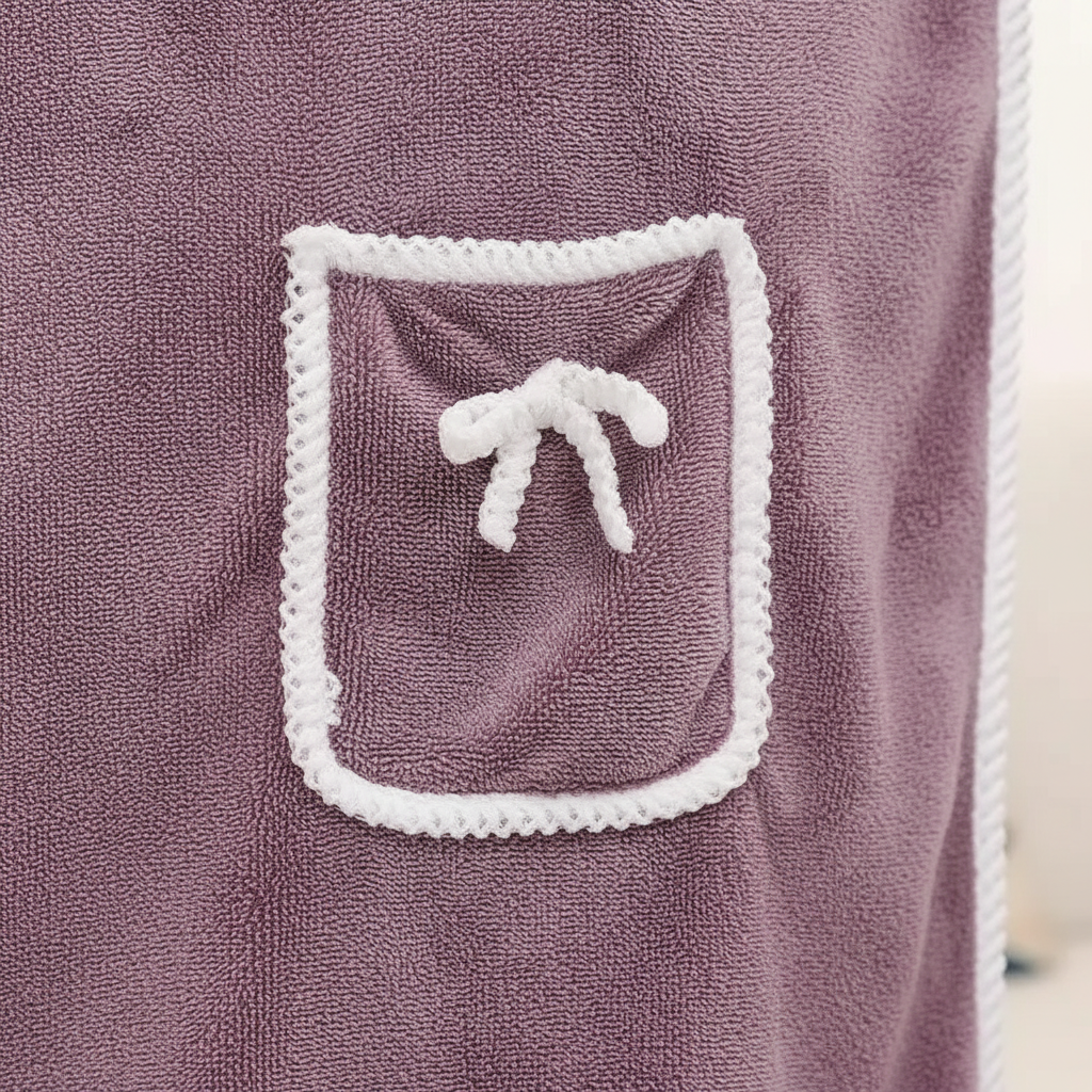 Soft fabric unisex towel dress, quick-drying for ultimate comfort post-swim or shower.