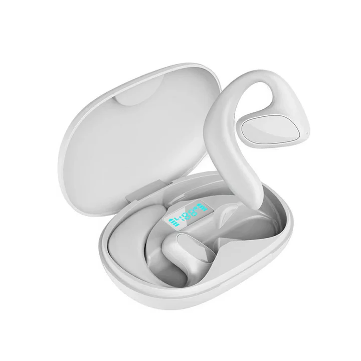Portable real-time language translator earbuds. Essential wireless tech for effortless global communication.