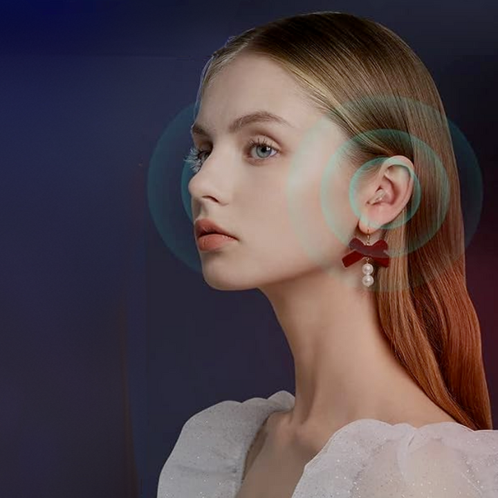 Complete unisex rechargeable hearing aid solution. Discreet, portable personal sound amplifier for clear hearing.