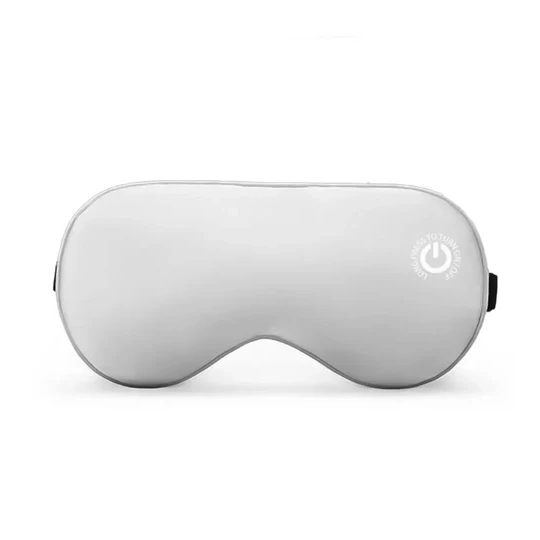 Soft silk heated eye mask, USB rechargeable & cordless, offers ultimate comfort and stress relief for wellness.
