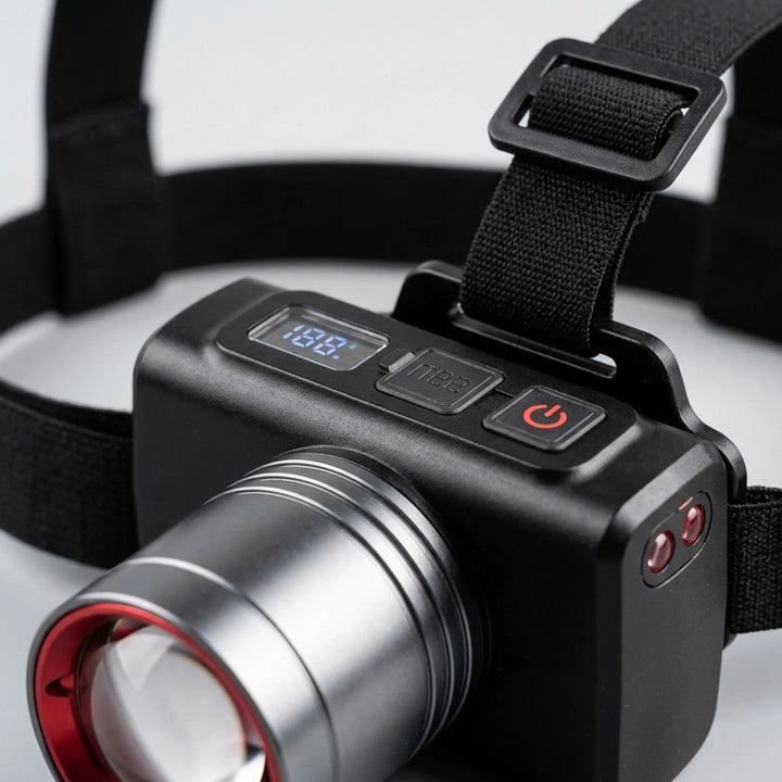Rechargeable LED headlamp for work, home & emergencies. Hands-free lighting for camping, hiking & fishing tasks.