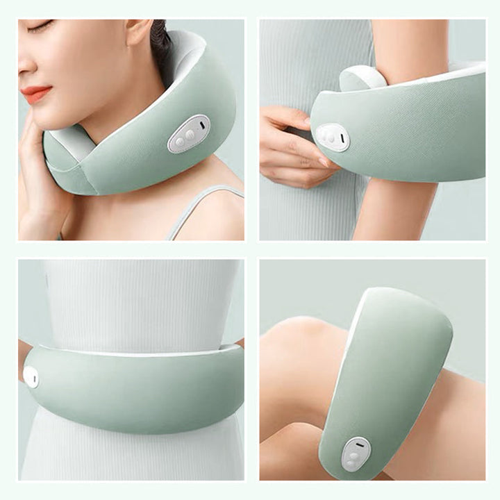 CozyTherm rechargeable neck massage heating pad. Provides stress relief & comfort for neck & shoulders.
