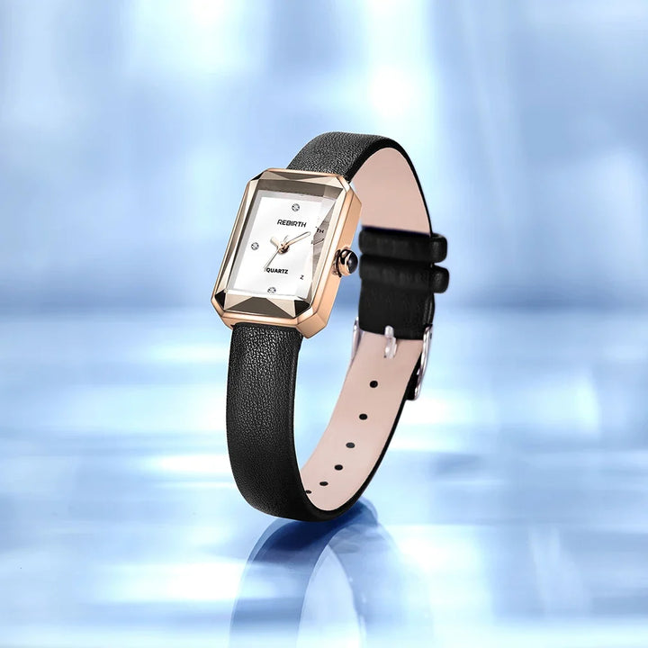 Classic blue rectangular timepiece for men & women, an elegant and versatile gift accessory.