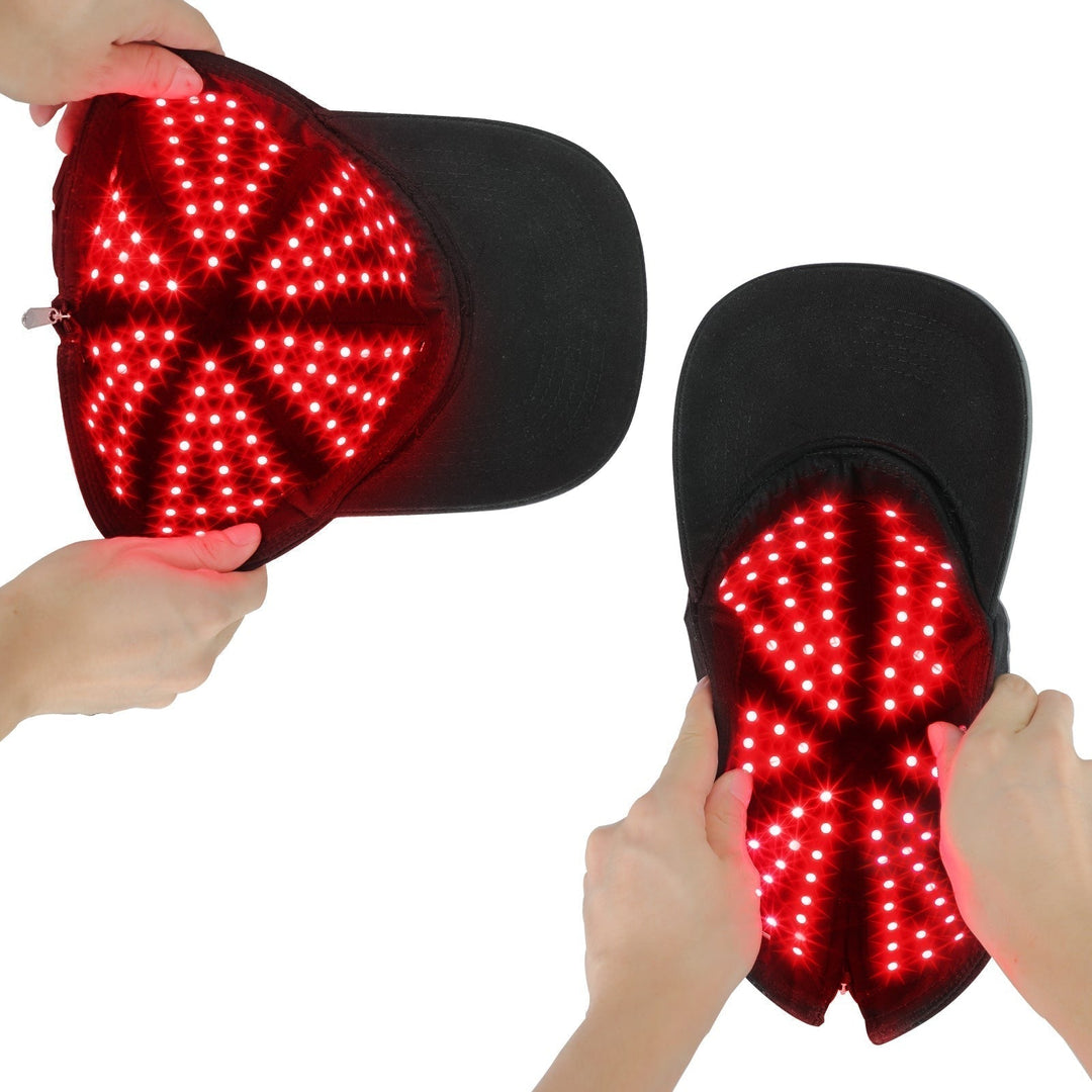 Infrared Red Light Therapy Cap for stimulating hair follicles & scalp treatment at home.