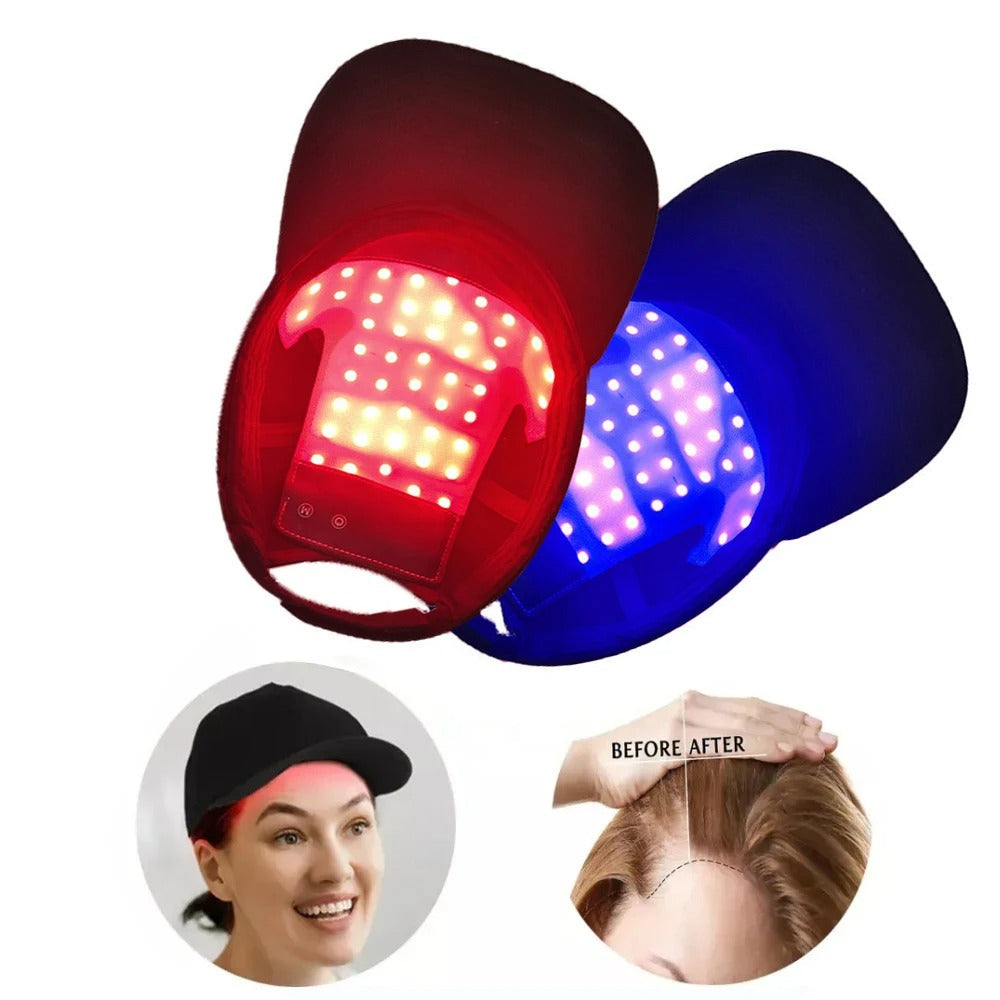 Red Light Therapy Cap for hair restoration, combating thinning hair, and promoting thick hair growth.