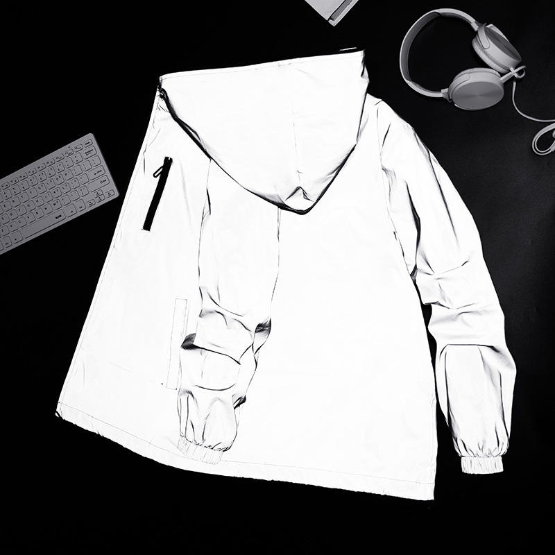 Waterproof reflective cycling rain jacket for men & women, windproof & high-vis for all-weather riding.