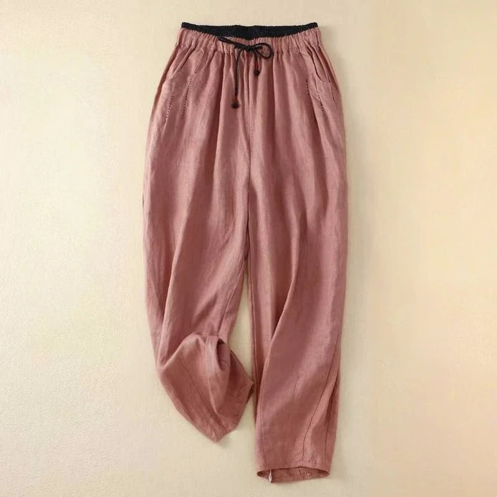 Lightweight, breathable unisex linen pants with a relaxed fit, designed for ultimate summer comfort.