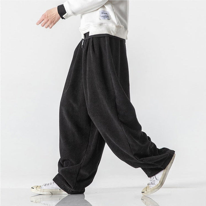Soft fabric texture of relaxed fit unisex lounge sweatpants, emphasizing comfort & quality.