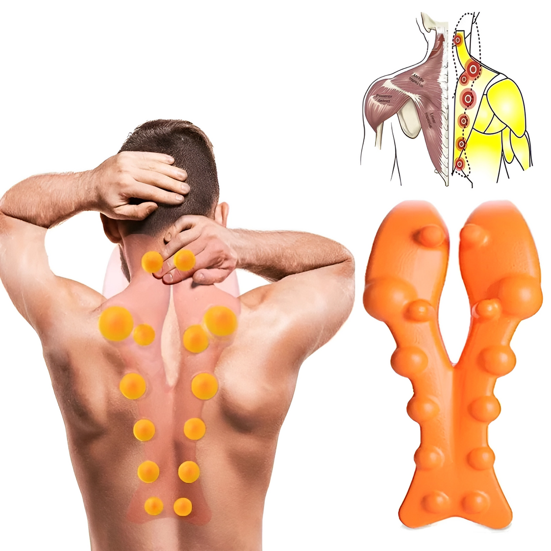 Unisex RelaxTherapy neck and shoulder massager for effective pain relief and muscle relaxation.