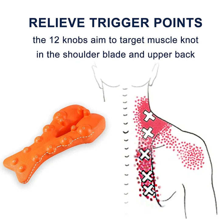 Compact and lightweight RelaxTherapy massager, ideal for targeted neck, shoulder, and upper back pain relief.