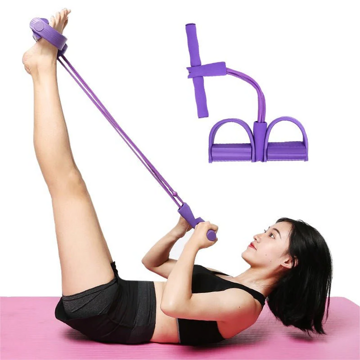 Achieve full body fitness & strength training with this unisex resistance band pedal exerciser. Essential home equipment.