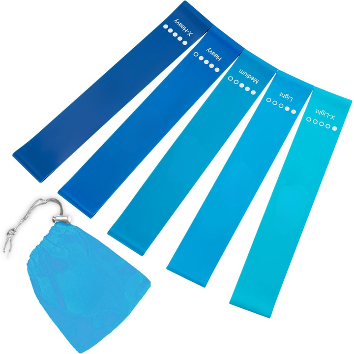 Full body fitness: 5-level resistance band set for strength training, yoga, pilates, and home workouts.
