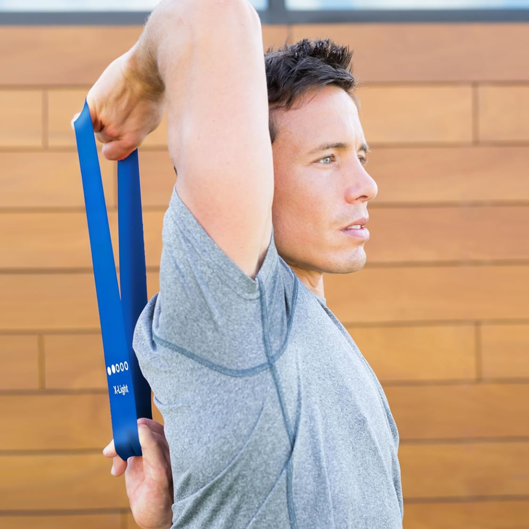 Complete resistance band set for fitness, yoga, pilates, and physical therapy exercises, portable gym.