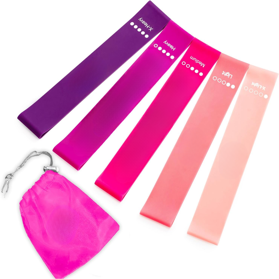 High-quality resistance bands, 5 levels for full body exercises, perfect for home gym & travel fitness.