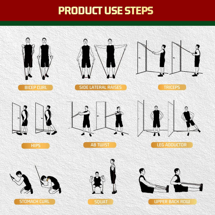Resistance bands with handles for intense leg & glute workouts, building strength & endurance.