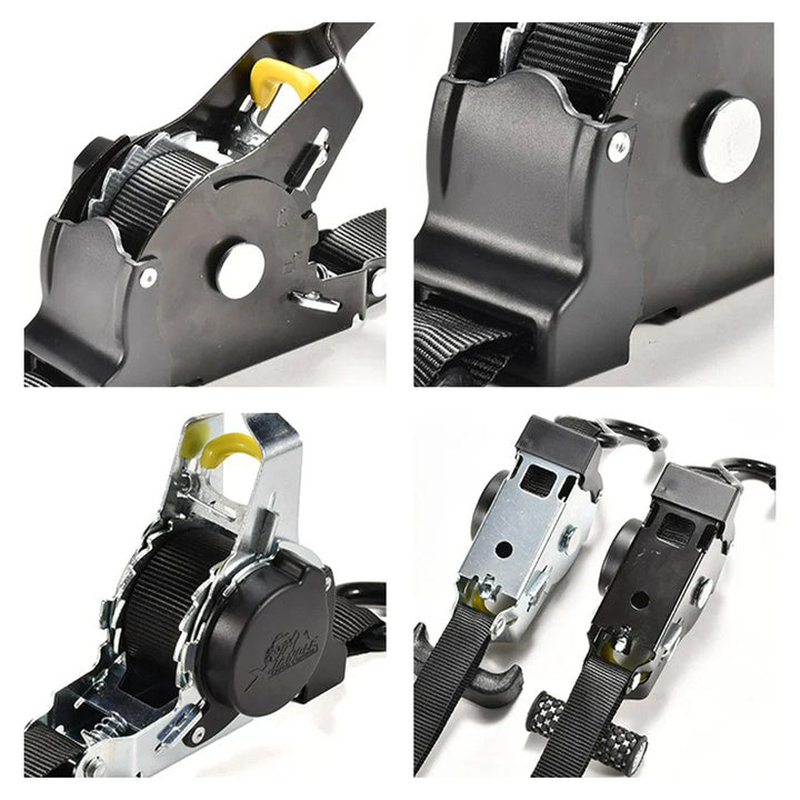 Unisex Retractable Ratchet Cargo Straps