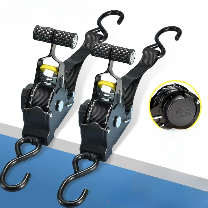 Unisex Retractable Ratchet Cargo Straps