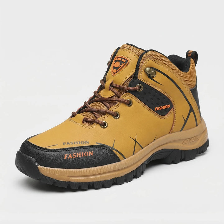 Classic retro style unisex ankle boots for hiking & work, water repellent and durable outdoor footwear for camping.