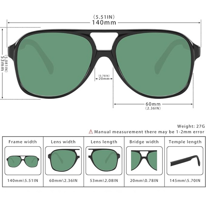 Collection of retro aviator sunglasses in various colors, all with UV400 protection