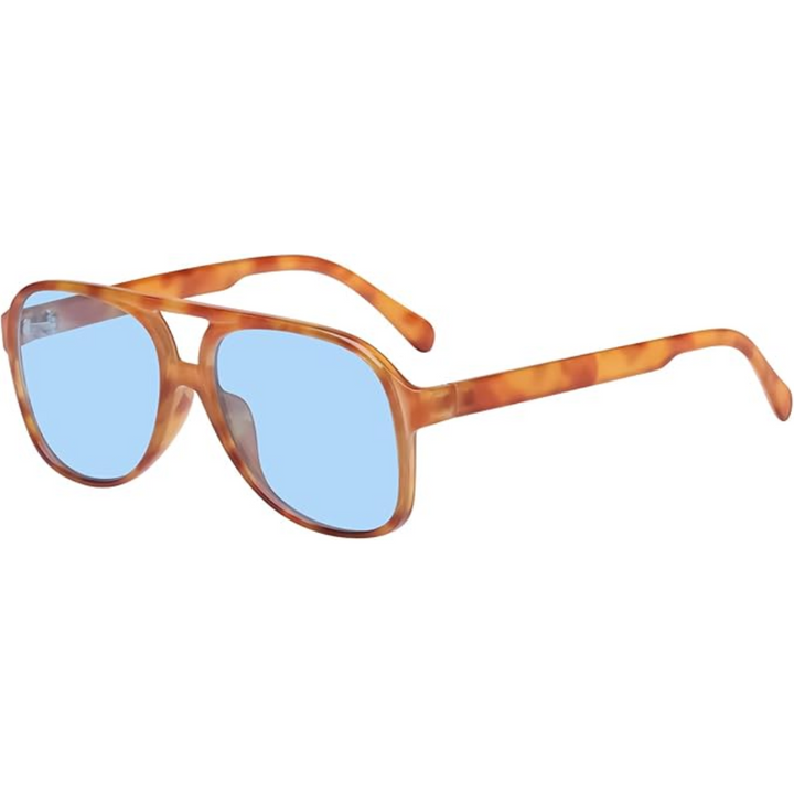 Close-up of retro aviator sunglasses, oversized lenses, perfect for vintage fashion