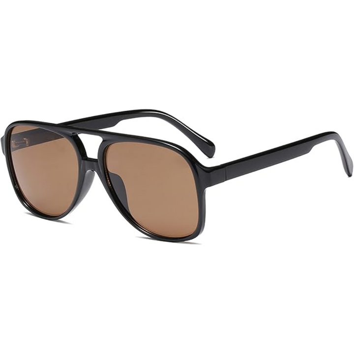 Detailed shot of retro aviator sunglasses hinges, showcasing quality and vintage charm