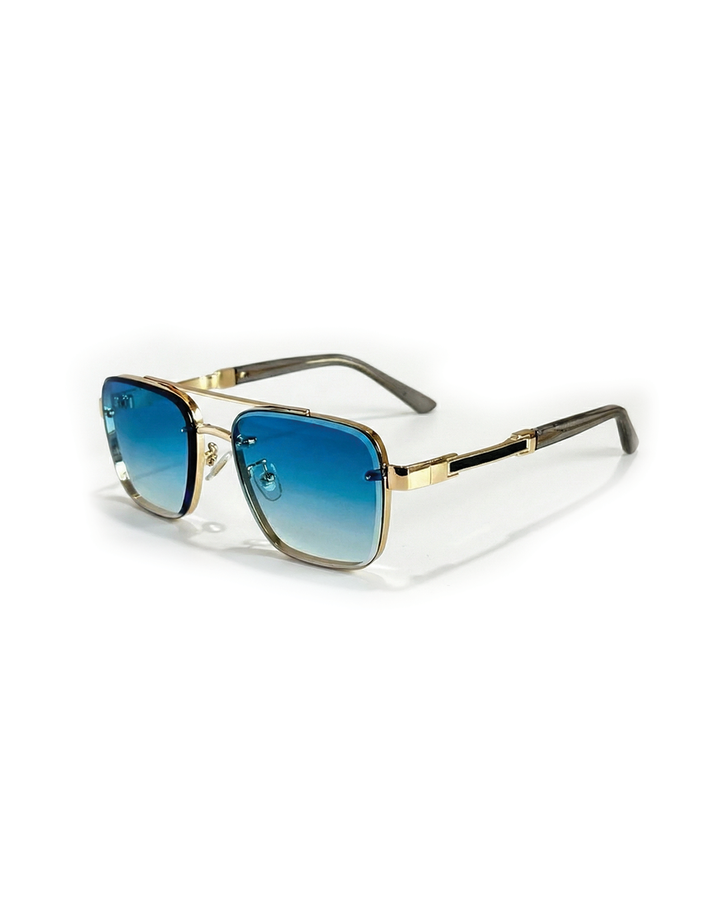 Unisex retro-modern square sunglasses with full UV protection.