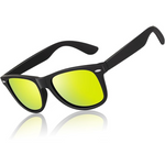 Matte Black Frame | Golden Mirrored Lens