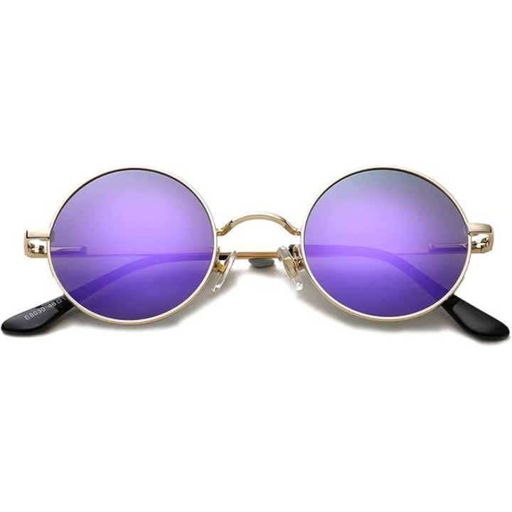 Stylish polarized round sunglasses in a retro design, offering UV protection for men & women