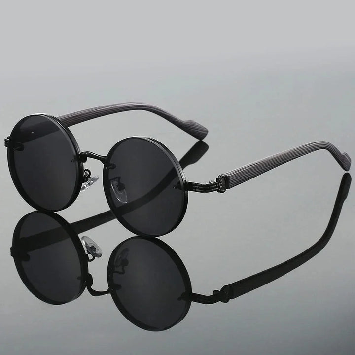 Fashionable unisex retro round shades with anti-glare gradient lenses, providing essential UV protection.
