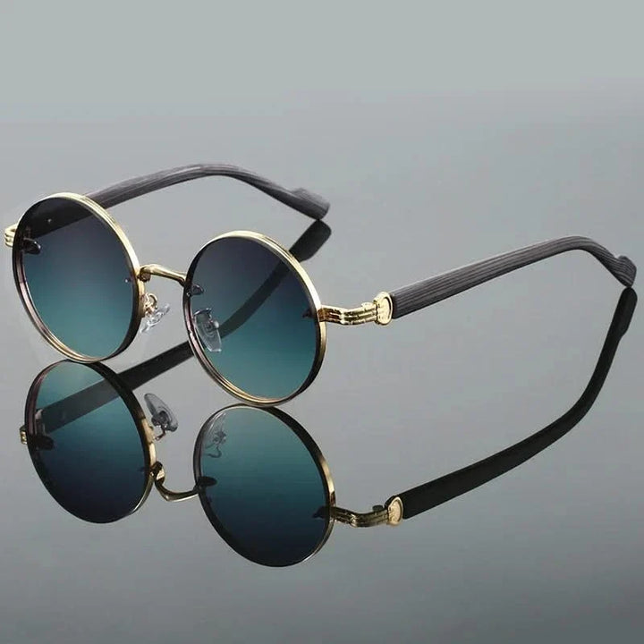 Stylish unisex round retro shades with gradient lenses, anti-glare, and 100% UV protection eyewear.