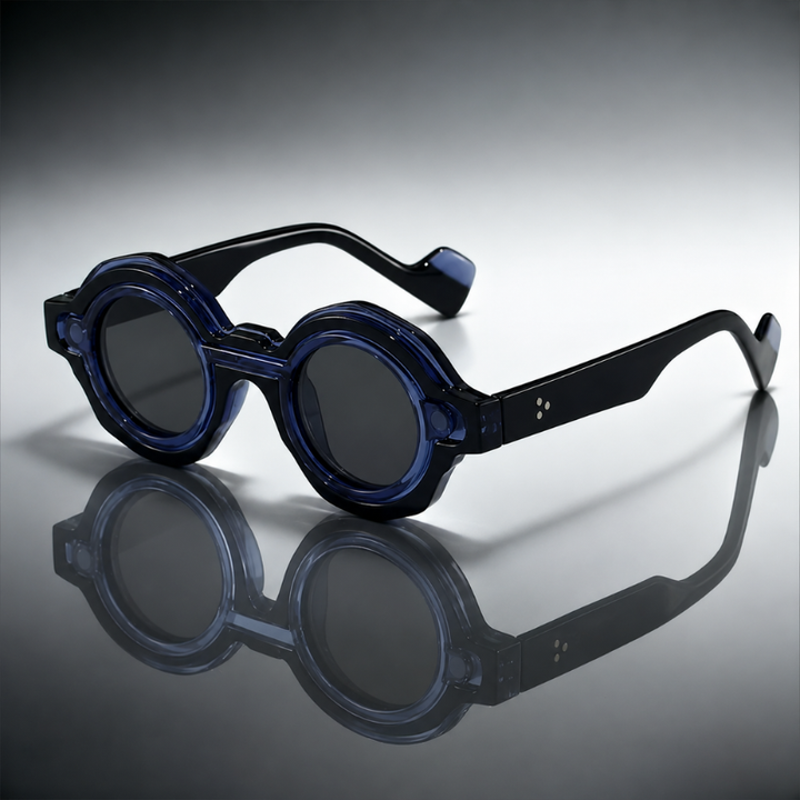 Vintage-inspired round sunglasses for men & women, featuring UV protection and a chic retro design.