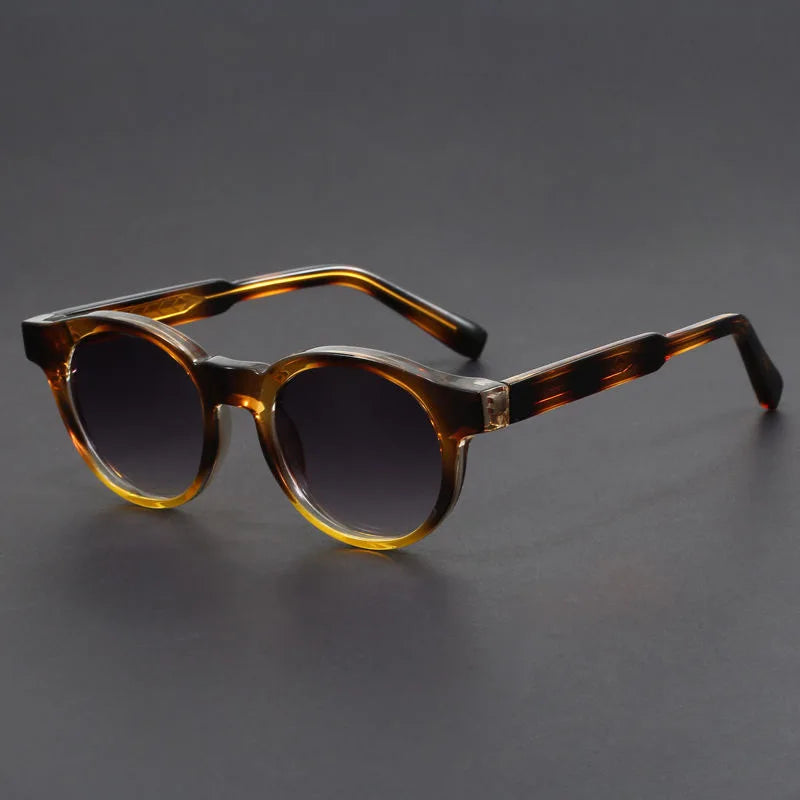 Retro round lenses sunglasses. Unisex UV protection eyewear with adjustable frames for comfortable summer wear.