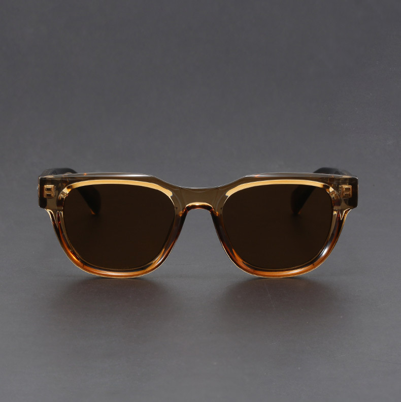 Classic square polarized sunglasses. Unisex retro eyewear with UV400 lenses for clear vision and sun protection.