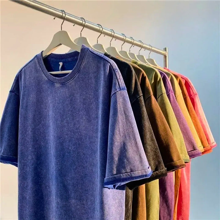 Unisex retro washed t-shirt with an oversized, relaxed fit for effortless vintage style and casual wear.