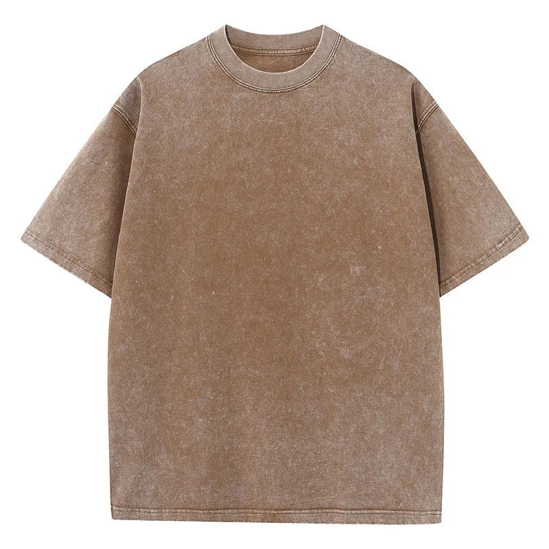 Effortless style retro washed t-shirt, a unisex oversized tee with a relaxed fit. An essential comfortable top.