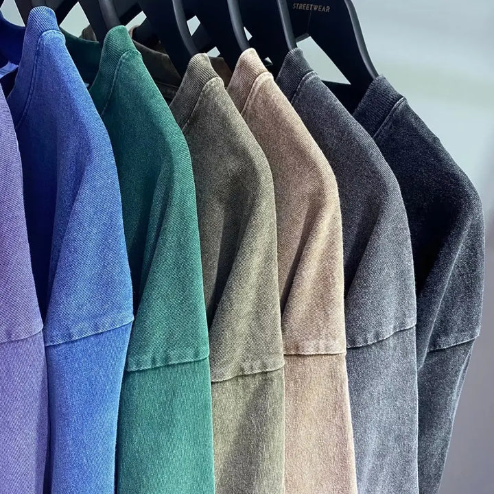 Oversized retro t-shirt with a washed look, providing ultimate comfort and a relaxed, casual fit for daily wear.