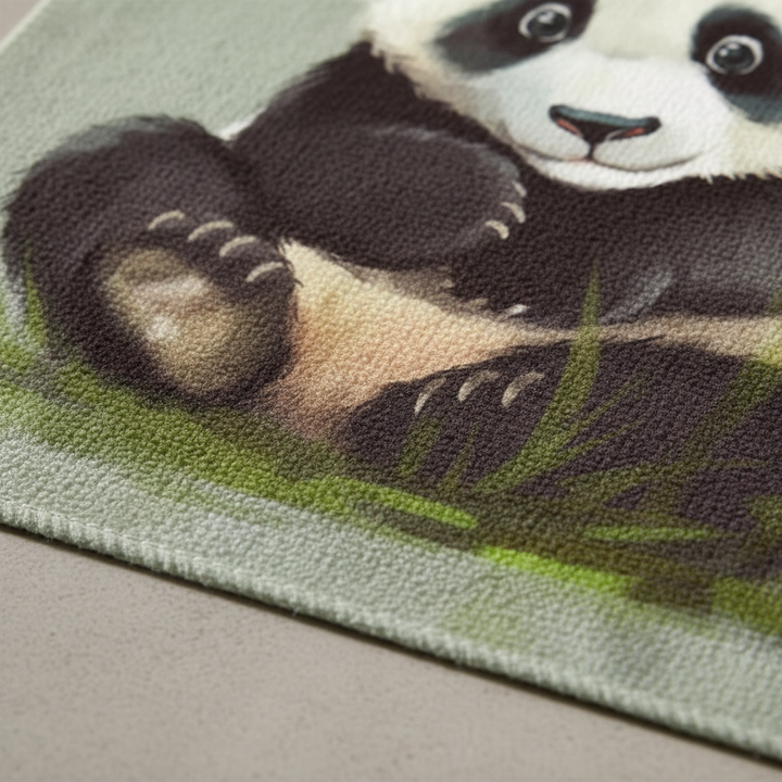 Stack of soft, durable panda towel bamboo fiber kitchen cloths, perfect for eco-conscious homes