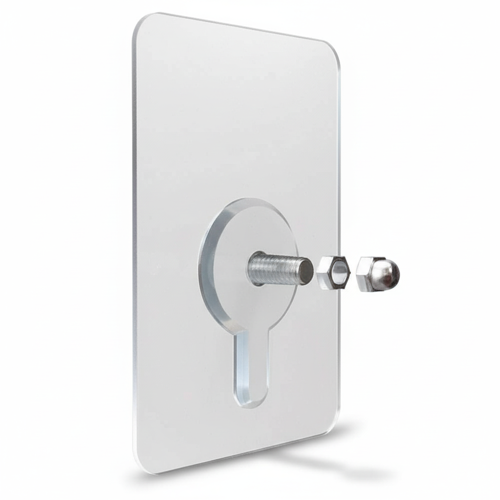 Punched PVC wall hooks, strong utility hooks for reusability & easy home organization