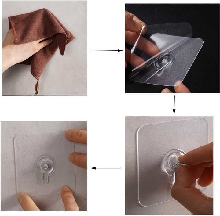Damage-free PVC wall hooks, unisex design for easy, drill-free organization
