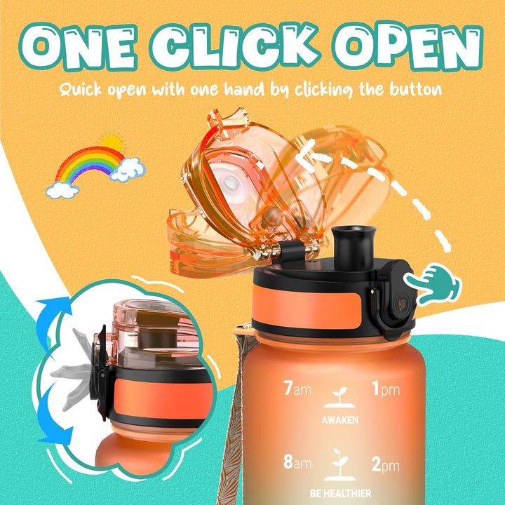 Complete hydration solution: Tritan water bottle with straw & chug lids. BPA-free & leak-proof design.